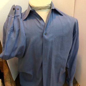 Rodin Collection made in Italy Blue Dress Shirt  16 1/2  Large